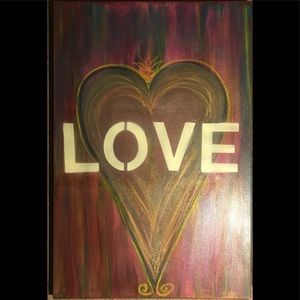 Multi Color LOVE Painting